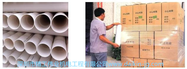 市面销售的新风管材多采用PVC管材为聚氯乙烯，生产添加增塑剂，固化学性能稳定、成本低，所以多用于家用下水管，打包缠绕膜。劣质的缠绕膜有味道，也是来自于生产的PVC原料本身。