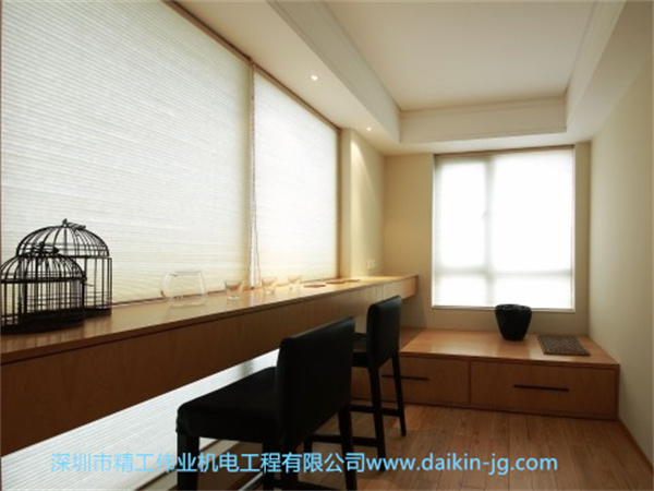 大金中央空调安装案例分享之日式风格公寓吧台安装效果图